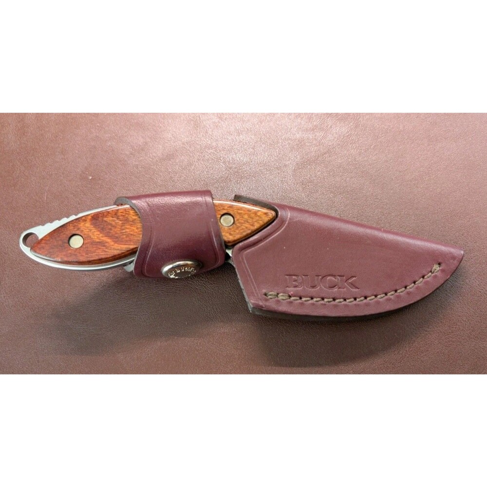 Buck 196 Alpha Hunter Fixed Blade –Pro-Line Series-Rosewood-Sheath